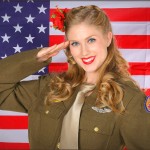 Alisha - In USAAF Class A Uniform