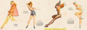 Samples from various Esquire Calendars done by George Petty