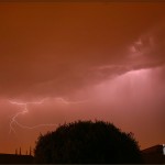 Lightning flash over Southern California (July 16, 2005)