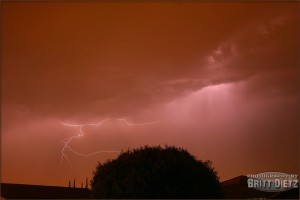 Lightning flash over Southern California (July 16, 2005)