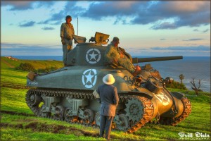Sunset HDRI of a Sherman Tank
