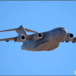 A C-17A Globemaster III performs a pass at the 2009 Edwards AFB Airshow