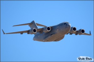 A C-17A Globemaster III performs a pass at the 2009 Edwards AFB Airshow