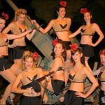 The Satin Dollz pose for a photo at the 2009 Air Raid Event