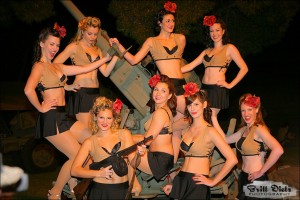 The Satin Dollz pose for a photo at the 2009 Air Raid Event