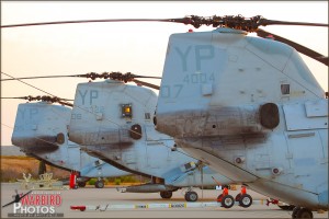 HHM-163 CH-45E Sea Knights sit lined up at MCAS Miramar