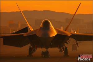 The F-22A Raptor at Sunset - Nellis AFB Airshow 2010