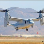 A MV-22 Osprey comes in for landing at the 2011 MCAS Miramar Airshow