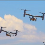 Two MV-22 Ospreys come in for landing at the 2011 MCAS Miramar Airshow