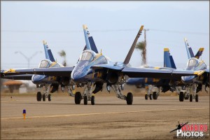 NAF El Centro PhotoCall - USN Blue Angels taxi to the Runway