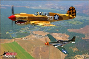 Air to Air Shoot: P-40N Warhawk & P-51D Mustang