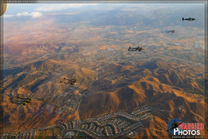 P-38 Lightning Formation - Air to Air - Planes of Fame 2013