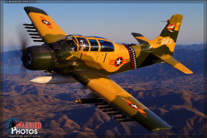 A-1E Skyraider Air to Air Photoshoot - Planes of Fame Airshow 2014