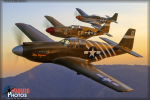 P-51 Mustang formation Air to Air Photoshoot - Planes of Fame Airshow 2014