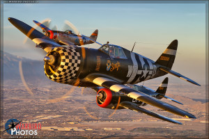 P-47 Thunderbolt formation Air to Air Photoshoot - Planes of Fame Airshow 2014