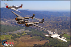 USAF Heritage Flight Air to Air Photoshoot - Planes of Fame Airshow 2014