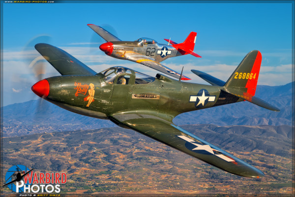 Palm Springs Air Museum's P-63A Kingcobra 'Pretty Polly' & P-51D Mustang 'Wee Willy II'