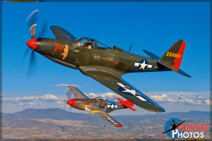 Palm Springs Air Museum's P-63A Kingcobra 'Pretty Polly' & P-51D Mustang 'Wee Willy II'