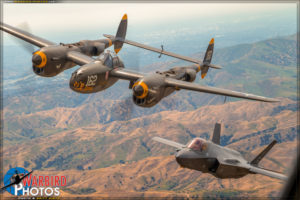 USAF Heritage Flight - P-38J Lightning and F-35A Lightning